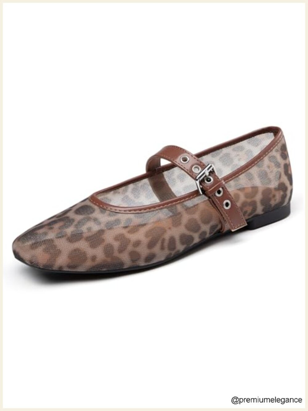 Mesh Ballet Flats Women Square Toe Mary Jane Ballerina Shoes